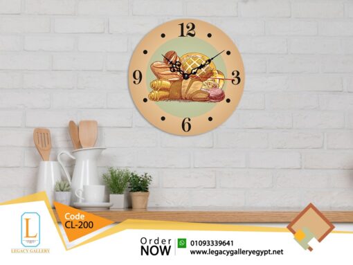ساعة حائط بتصميم بسيط للمطبخ
